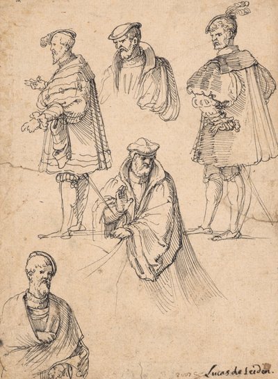 Studienblatt mit Figuren von Hans Sebald Beham