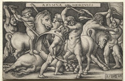 Herkules besiegt die Kentauren von Hans Sebald Beham