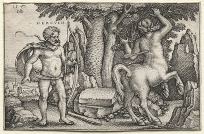 Herkules und Nessus von Hans Sebald Beham