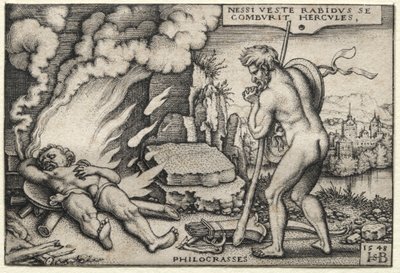 Herkules auf seinem Scheiterhaufen von Hans Sebald Beham