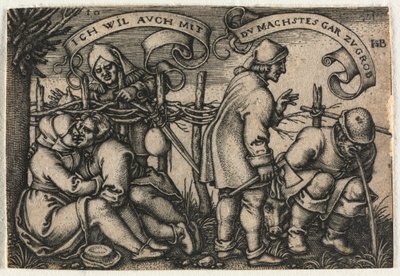 Die Bauernhochzeit oder die zwölf Monate: Nr. 10, 1546 von Hans Sebald Beham
