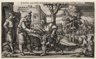 Der verlorene Sohn: Abreise des verlorenen Sohnes von Hans Sebald Beham