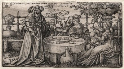 Der verlorene Sohn: Verschwendung seines Vermögens von Hans Sebald Beham