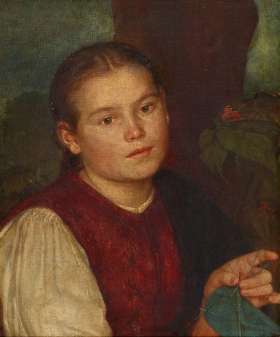 Bildnis der Schwester Agathe von Hans Thoma