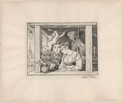 Ein Herz ein Treu allein soll bei uns beiden sein von Hans Thoma