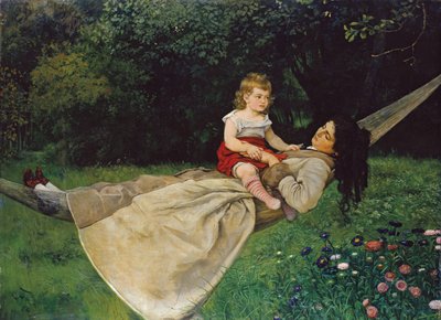 In der Hängematte von Hans Thoma