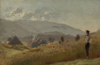 Junger Bauer am Kornfeld von Hans Thoma