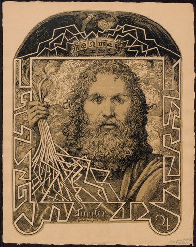 Jupiter als Jahresregent. Entwürfe für den Immerwährenden Bilderkalender von Hans Thoma