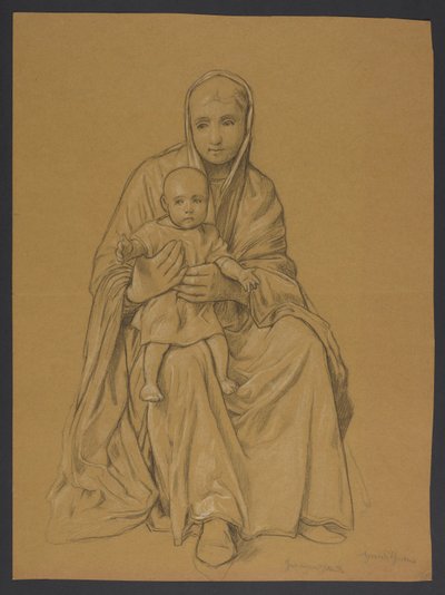 Maria mit Jesus auf dem Schoß von Hans Thoma
