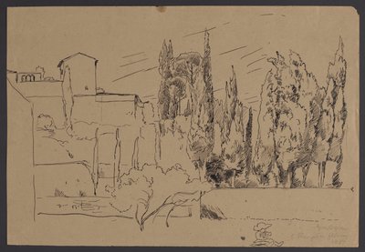 Umgebung des Klosters St. Franziskus in Florenz von Hans Thoma