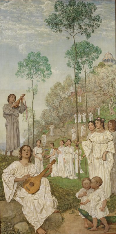 Ostertriptychon: Gefilde der Seligen (Das Paradies) von Hans Thoma