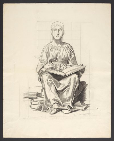Allegorische Figur mit Buch von Hans Thoma