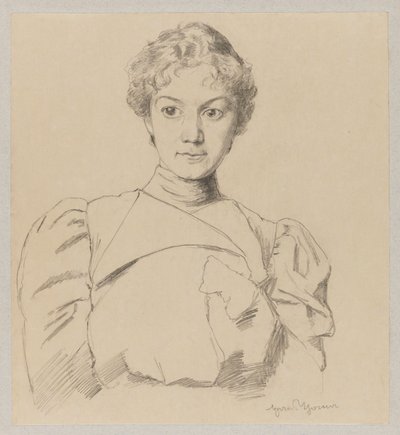 Studienporträt einer jungen Frau von Hans Thoma