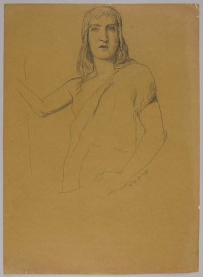 Studium der Figur des Hl. Johannes des Täufers von Hans Thoma
