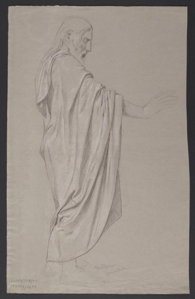 Skizze der Figur Christi von Hans Thoma