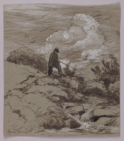 Angler am Bach von Hans Thoma