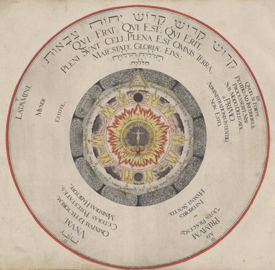 Illustration aus dem Buch Amphitheatrum Sapientiae Aeternae von H. Khunrath, 1595 von Hans Vredeman de Vries