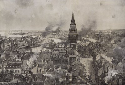 Die Bombardierung von Dünkirchen von Hans W. (after) Schmidt