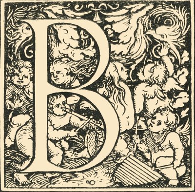 B - Ein Alphabet von Hans Weiditz, um 1520-1521, 1908 von Hans Weiditz