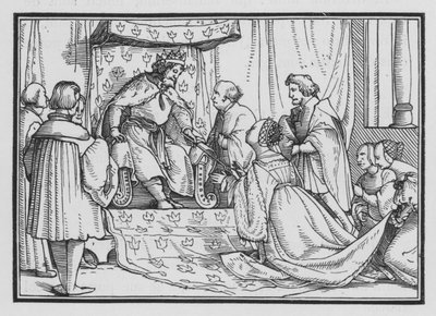 Esther wird zur Königin gekrönt, Esther II, 17 von Hans after Holbein the Younger