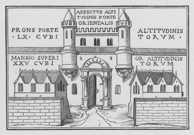 Ezechiels Vision des Modells einer Stadt, Ezechiel XL, 2 von Hans after Holbein the Younger