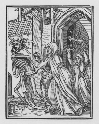 Holbeins Totentanz: Die Äbtissin von Hans after Holbein the Younger