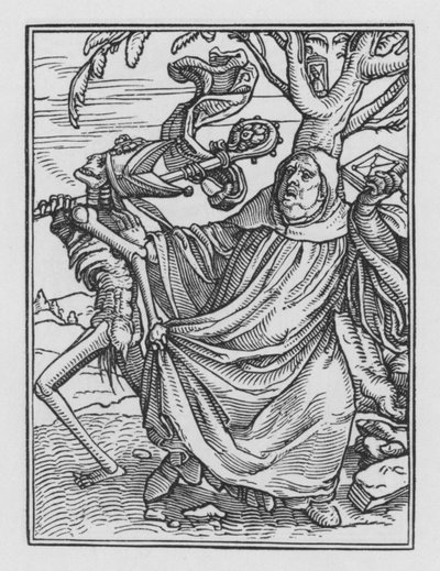 Holbeins Totentanz: Der Abt von Hans after Holbein the Younger
