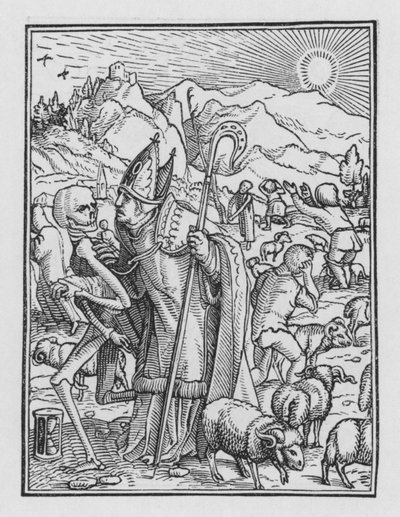 Holbeins Totentanz: Der Bischof von Hans after Holbein the Younger