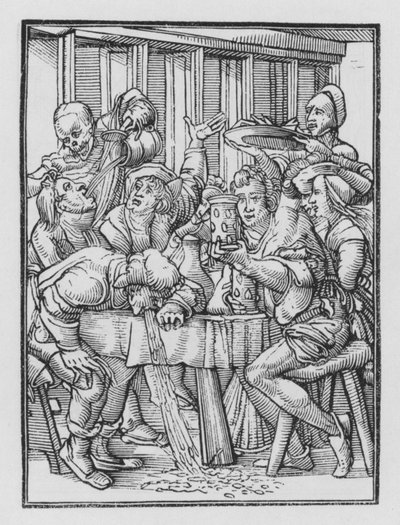 Holbeins Totentanz: Die Betrunkenen von Hans after Holbein the Younger