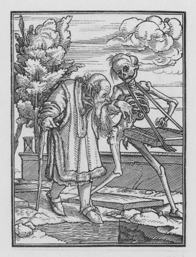 Holbeins Totentanz: Der alte Mann von Hans after Holbein the Younger