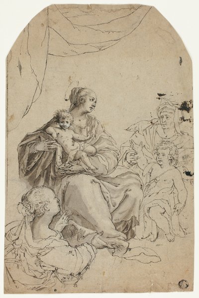Madonna mit Kind und den Heiligen Elisabeth, Johannes und Anna von Hans von Aachen