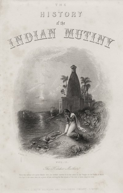 Die Hindoo-Mutter, graviert von E.J. Portbury, Titelseite aus 