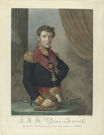 Porträt von Prinz Friedrich der Niederlande (1797-1881) von Harmanus Langerveld