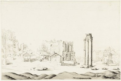 Ruinen des Campo Vaccino im Forum Romanum von Harmen ter Borch