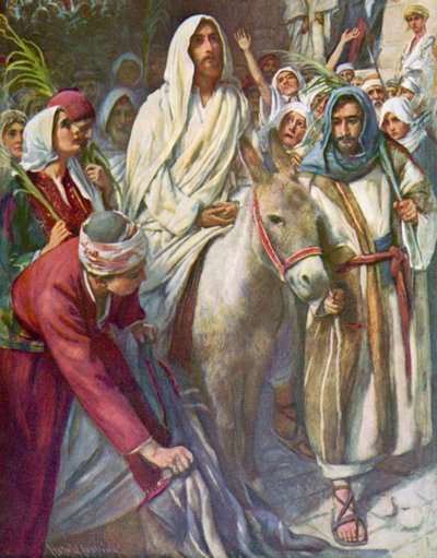 Einzug Christi in Jerusalem, Matthäus 21, 5 von Harold Copping