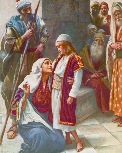 "Wusstet ihr nicht?" Lukas 2, 49 von Harold Copping