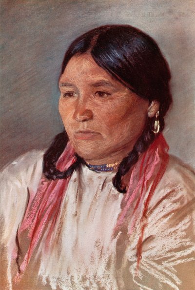 Naomi, Frau von Paul, ein Blackfoot-Indianer von Harold Copping