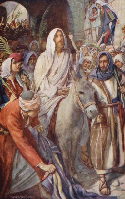 Neues Testament: "Hosanna dem Sohn Davids" von Harold Copping
