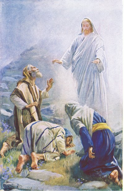 Die Verklärung, Illustration aus Harold Copping Bilder: Die Kronen-Serie, ca. 1920er von Harold Copping