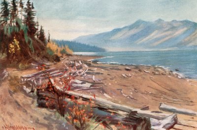 Blick vom Ufer des Kootenay-Sees von Harold Copping