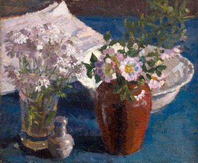 Stillleben: Blumen auf einem Tisch, ca. 1909 von Harold Gilman