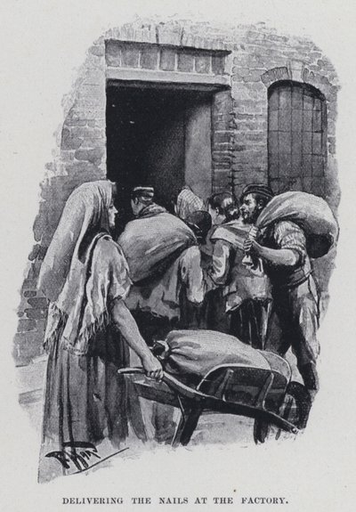 Lieferung der Nägel an die Fabrik von Harold Hume Piffard