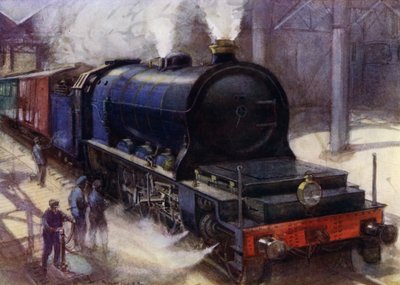 Die Flamme Pacific, 2-10-0 Lokomotive, die den Brüssel-Ostende-Expressdienst auf den belgischen Staatsbahnen zog, die stärkste Lokomotive Europas ihrer Zeit von Harold Robert Millar