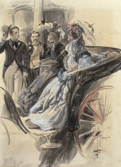 Kutschfahrt, 1904 von Harrison Fisher