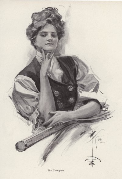 Junge Frau, Tennismeisterin von Harrison Fisher