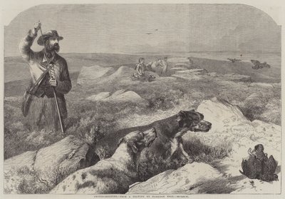 Moorhuhnjagd (Gravur) von Harrison William Weir
