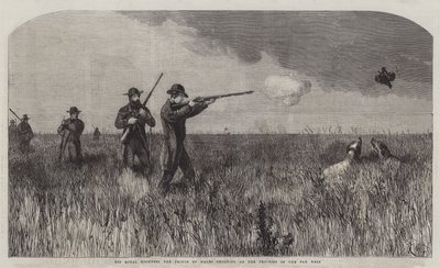 Seine Königliche Hoheit der Prinz von Wales beim Schießen auf den Prärien des Fernen Westens von Harrison William Weir