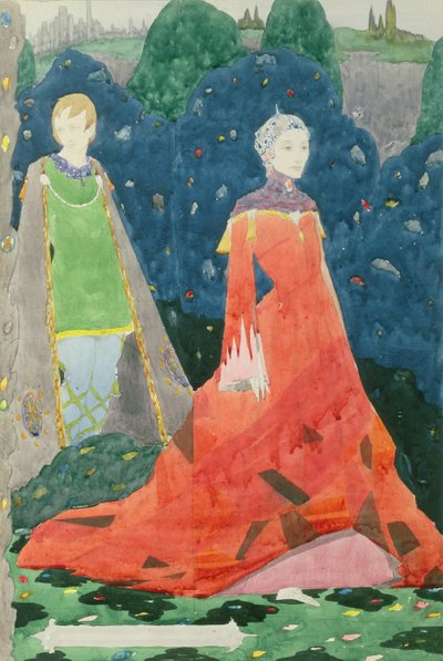 Entwurf für das Genfer Fenster, das Countess Cathleen zeigt von Harry Clarke
