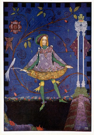 Auf dem Grab des Vaters der Prinzessin wuchs dann ein Rosenstrauch - Der Schweinehirt - in „Märchen“ von Hans Christian Andersen, ill. von Harry Clarke von Harry Clarke