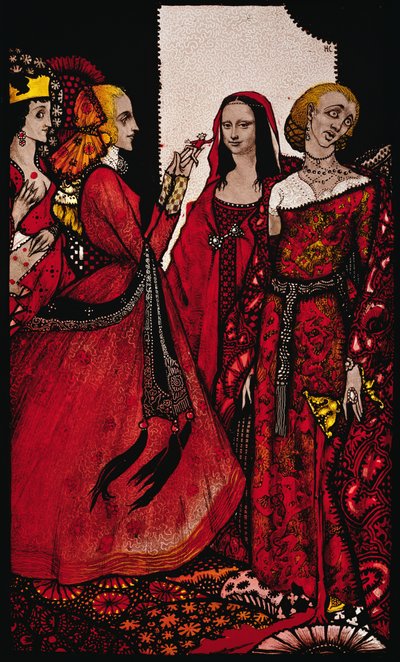 Königinnen, deren Finger einst Männer bewegten, Illustration von Harry Clarke aus 